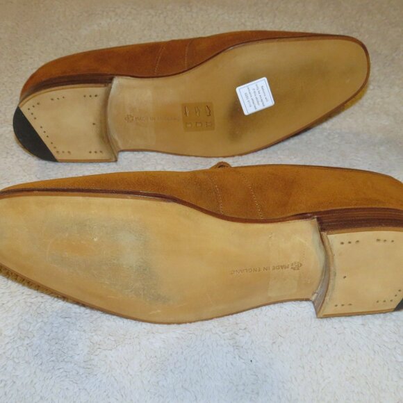 Edward Green x Leffot Buckingham Tobacco Suede Unlined Loafers 8E NWB main image 12